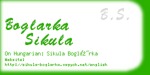 boglarka sikula business card